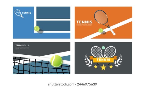 Set Tennis Vektorgrafik Hintergrund ,Illustrationen für den Einsatz in Online-Sportveranstaltungen , Illustration Vektorgrafik EPS 10