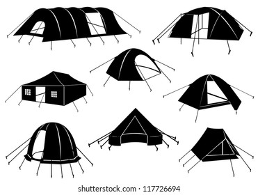 Set of tents isolated