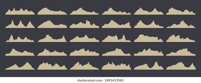 conjunto de Anuncio de montaña de terreno con Vector de gran altitud