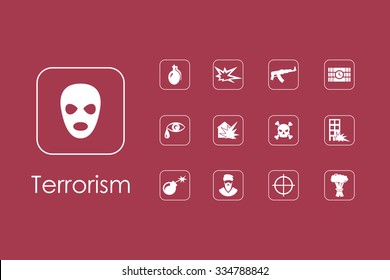 It Is A Set Of Terrorism Simple Web Icons