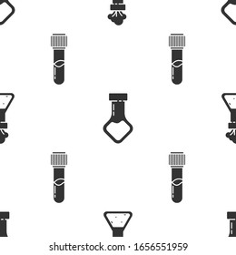 Set Test tube and flask chemical, Test tube and flask chemical and Test tube and flask chemical on seamless pattern. Vector