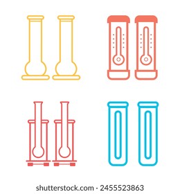 Set of Test tube icons. Vector illustration in flat style