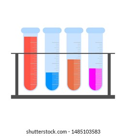 A set of test tubes with test tube stand. 
