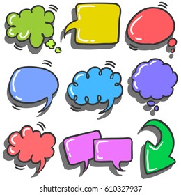 Set of text balloon colorful various