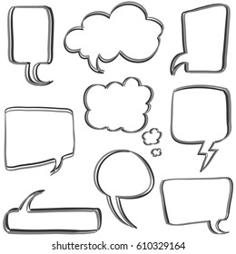 Set of text balloon style collection