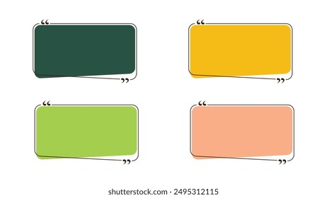 Set of text banners with various colors, set of text boxes with many colors