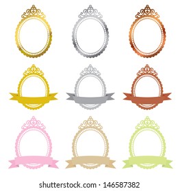 Set of Text box frame vintage
