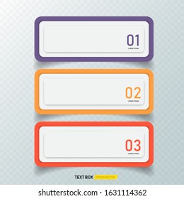 Set of text box. quote bubbles with 3d shape. vector illustration.