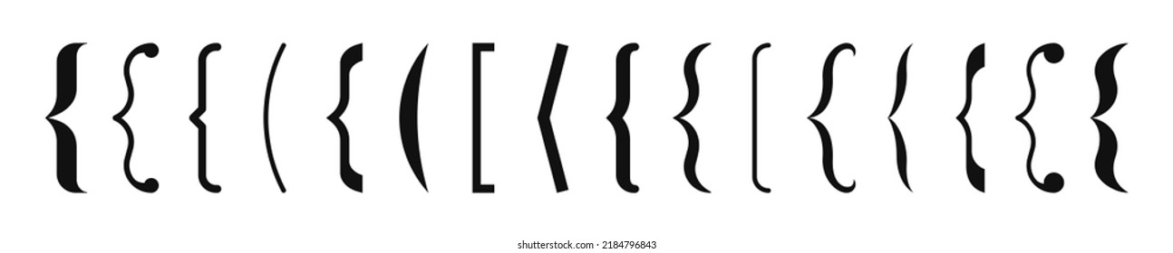Set of Text brackets. Bracket icon. Quote box frame. Texting quote and brackets boxes. Quotation. Creative vector banner illustration.