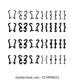 Conjunto de frenos de texto. Icono de freno. Icono de cuadro de cita. Citas de texto y de frenos.
