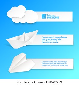 Set of text cards. Vector illustration, contains transparencies, gradients and effects.