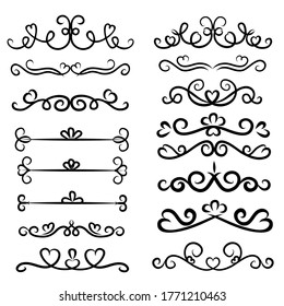 Set of text delimiters for your projects. Vector illustration