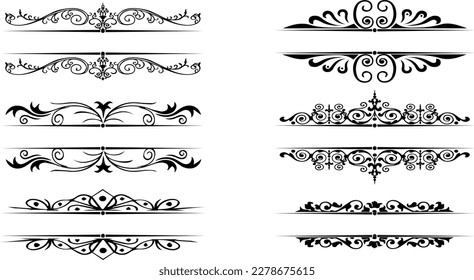 Set of text delimiters for your projects. Vector illustration.