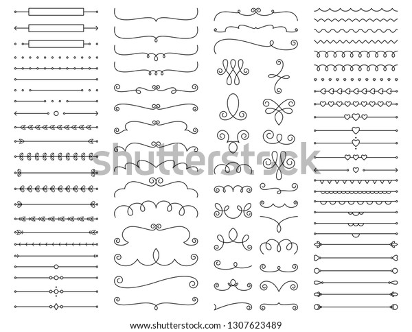 Set of text dividers and\
flourishes