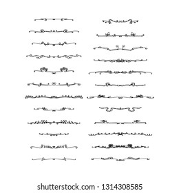 set of text dividers. vector illustration on white background