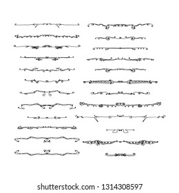 set of text dividers. vector illustration on white background