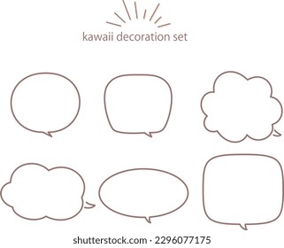 Set of text frames and decorations in soft shades, simple, hand-drawn.