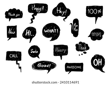 Set of text holidays, dialog, title headline. Elements design