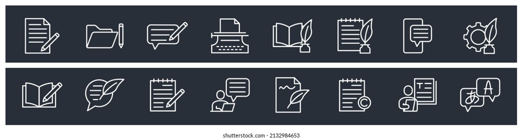 set of Text Related elements symbol template for graphic and web design collection logo vector illustration