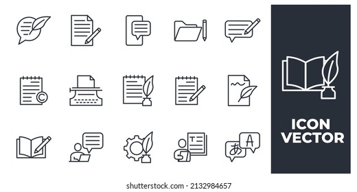 set of Text Related elements symbol template for graphic and web design collection logo vector illustration