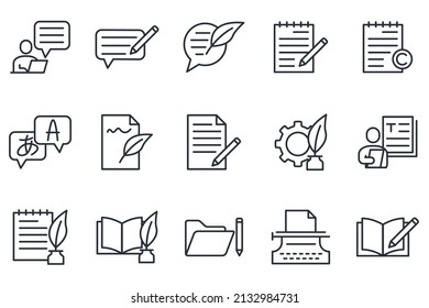 set of Text Related elements symbol template for graphic and web design collection logo vector illustration