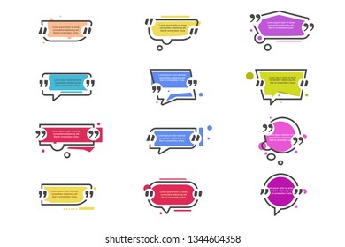 Set of text speech bubbles.