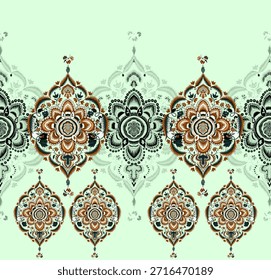 Eine Reihe von Textil-Designs und digitales Motiv Luna star trek Indiana Daman Luxus Border Multi-Color Streifen Blumen Ikat Ethnisch Ornamental Muster Kunstwerke abstrakte strukturierte Wände Papierdruck in Febric s schöne handgefertigte Gesicht Masken mit klassischen etc.