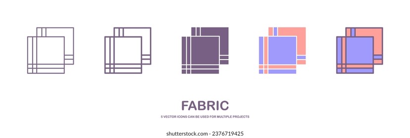set of Textile icon fabric icon, vector illustration. icon sheet