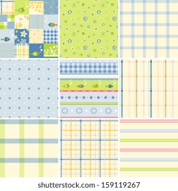 A set of textile / wallpaper seamless patterns.