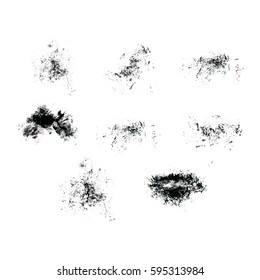 Set texture cracks. Grunge texture of cracks for design and execution. Vector illustration