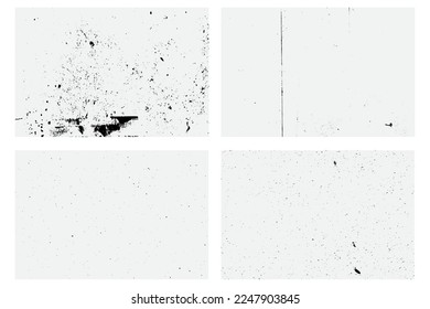 Set of the texture with effect grunge, damaged, old  Vector EPS