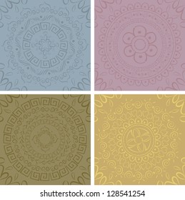 A set of texture patterns and mandala