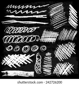 A set of textures. Blackboard and chalk