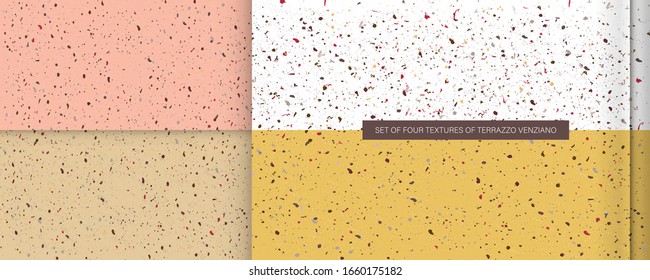 Set textures nature color in the style of terrazzo venziano