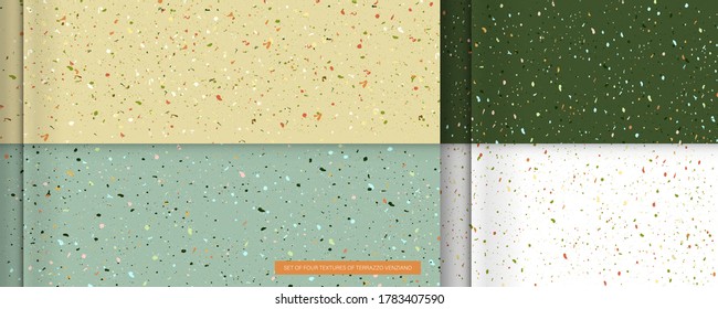 Colocar texturas en color natural al estilo de terrazzo venziano. Textura vectorial de la piedra natural