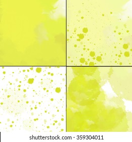 set of textures watercolor