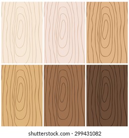 Set of textures of wood in different colors. Vector eps 10.