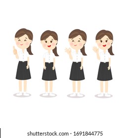 Set Thai Students Character Vector