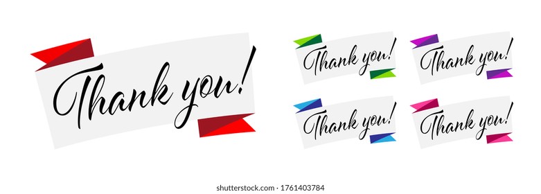 Set of Thank you on calico