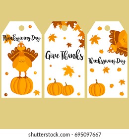 Set Thanksgiving Autumn Fall Banners Turkey Stock Vector (Royalty Free ...