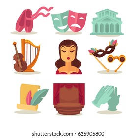 Set with theatre attributes
