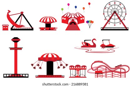 Set of Theme park and Amusement
