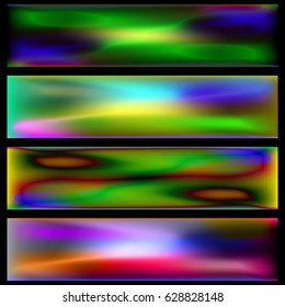 Set of thermal backgrounds. Textures of heat for decoration of banners