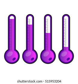 Set of thermometers icons. Vector illustration