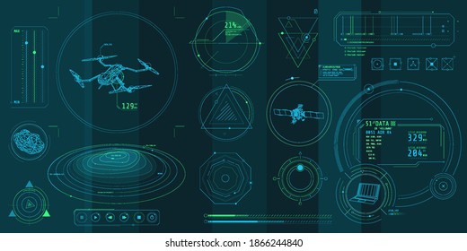 A set of thin elements on the topic of Drone Control.