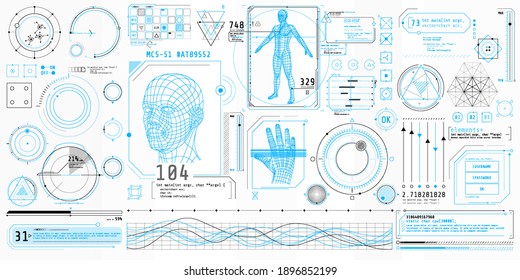 A set of thin elements on the topic of Bio Scanning.