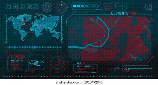 A set of thin elements on the topic of Map Search.
