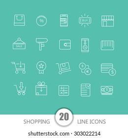 Set of thin flat business vector icons for your design. Creative solution. Can be used for different materials