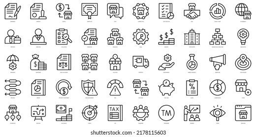 Set of thin line franchising Icons. Vector illustration