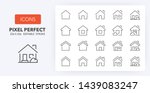 Set of thin line icons of homes and real estate. Outline symbol collection. Editable vector stroke. 256x256 Pixel Perfect scalable to 128px, 64px...